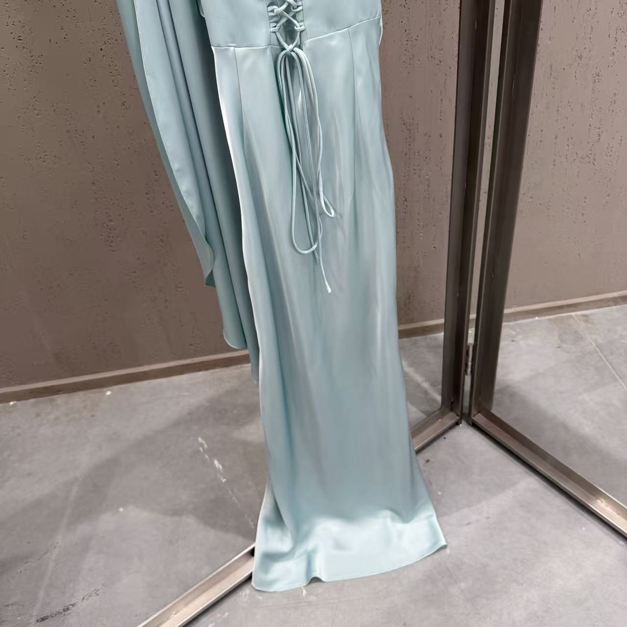 Celeste Draped Satin Gown