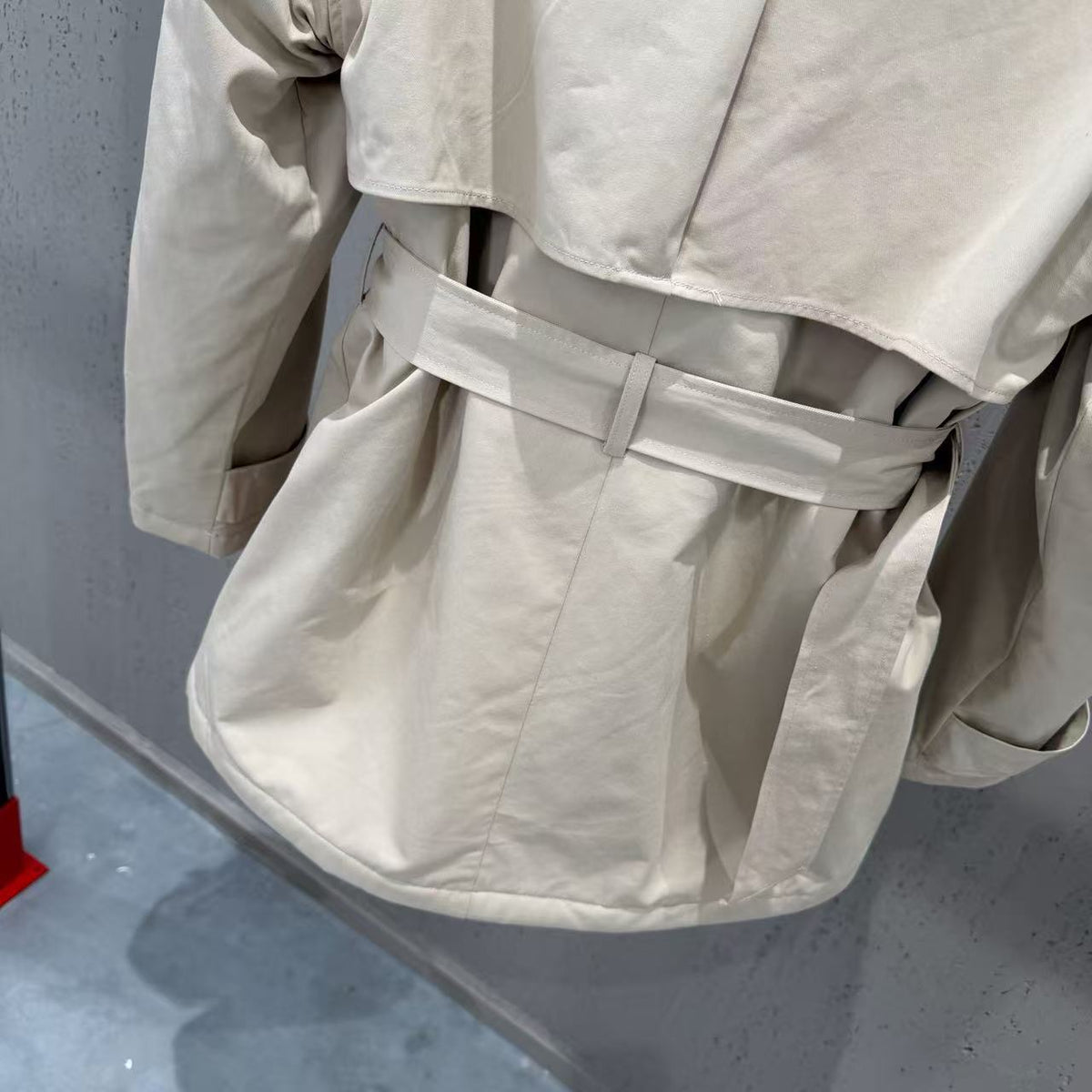 Brienne Mink-Lapel Trench