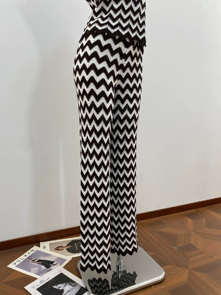 Strivelle Contrast Pants Set