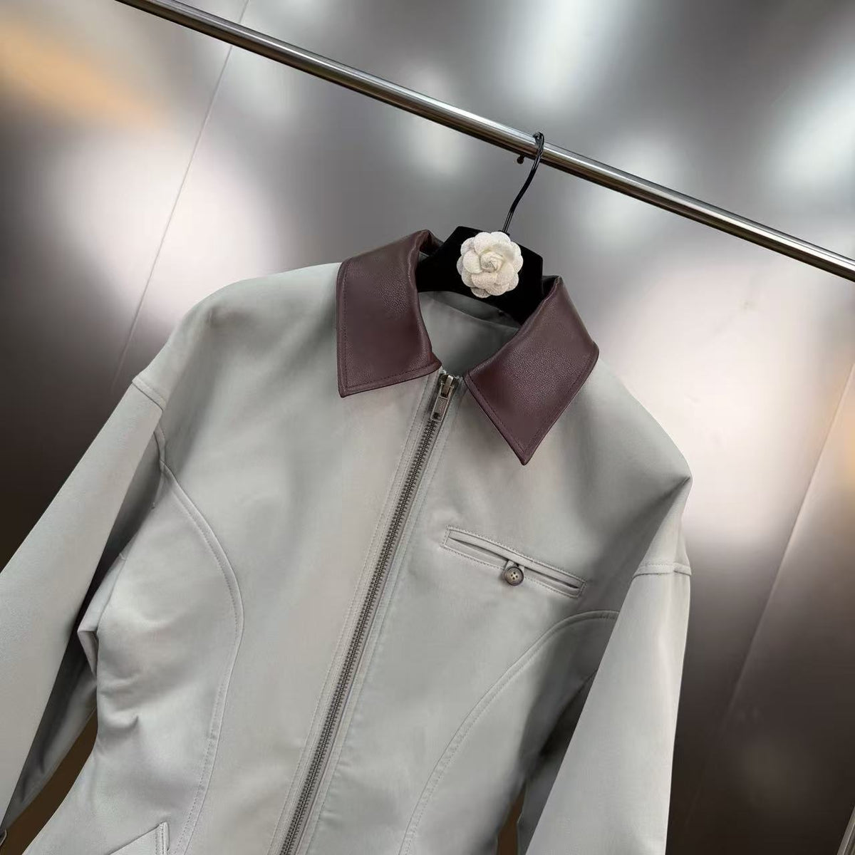 Ottilie Contrast-Collar Jacket