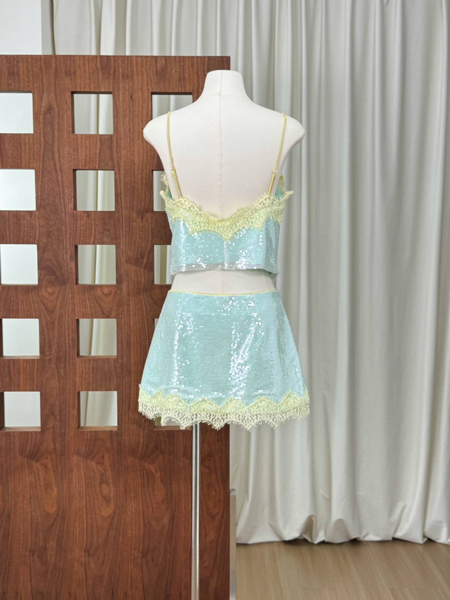 Elodie Sequin Lace Set