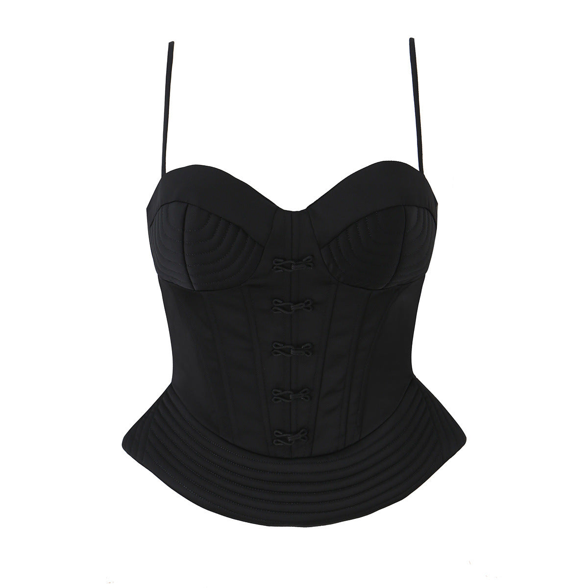 Boned Corset Lace-Up Tube Top