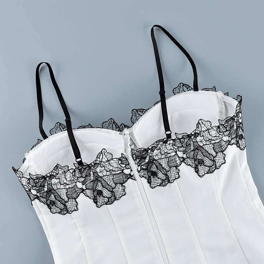 Lace-Trim Corset Camisole