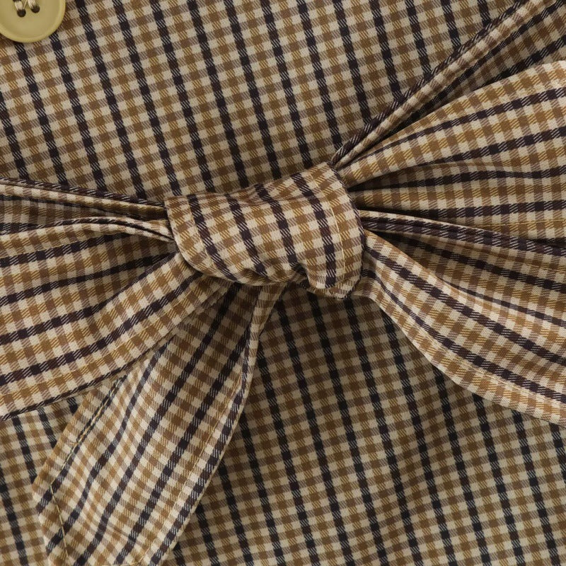Marlis Gingham Trench