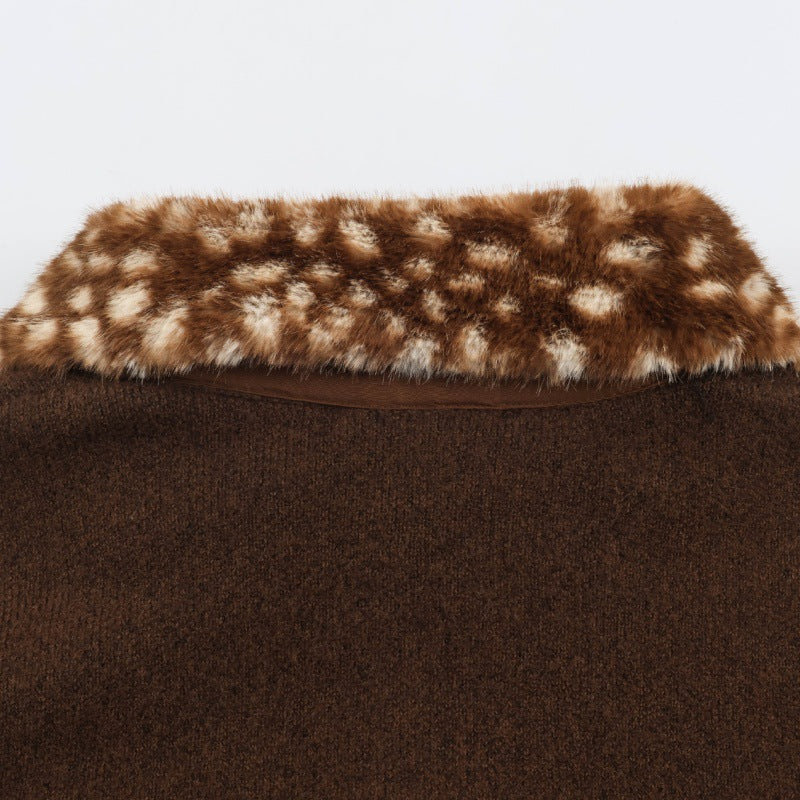 Brigida Fawn-Collar Cardigan