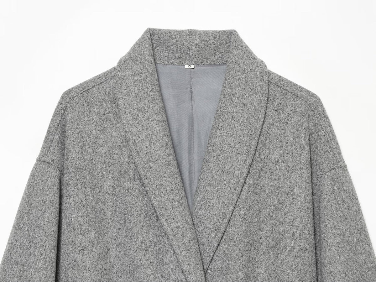 Larissa Fur-Cuff Wrap Coat