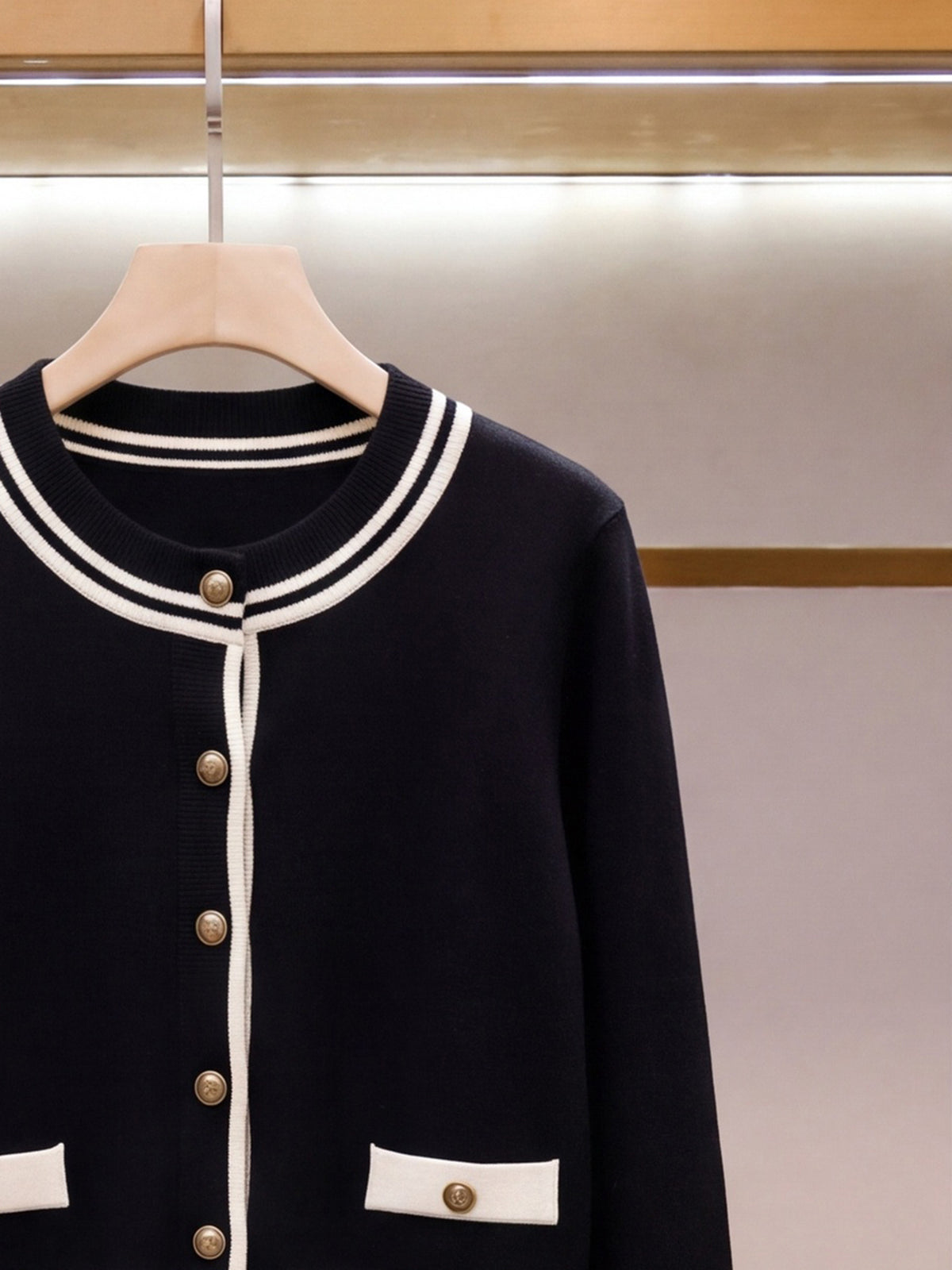 Colette Contrast Trim Cardigan