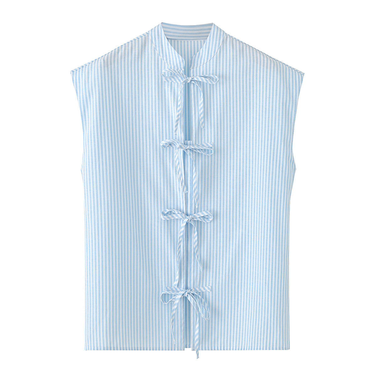 Striped Bow Tie Sleeveless Top