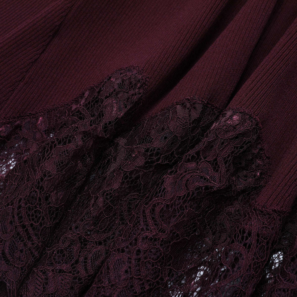 Liora Lace-Inset Knit Fishtail Maxi Dress