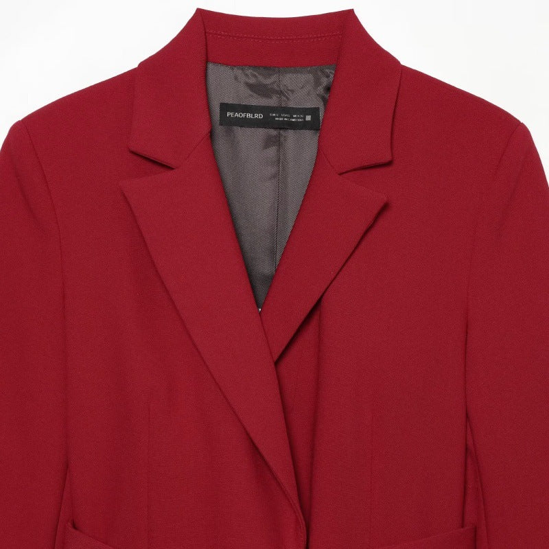 Ondrea Sculpted-Buckle Blazer