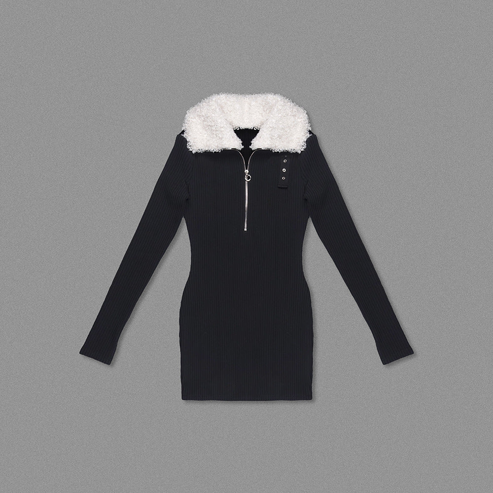 Lisette Teddy-Collar Mini