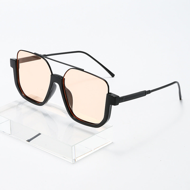 Double-Bridge Oversized Square Sunglasses