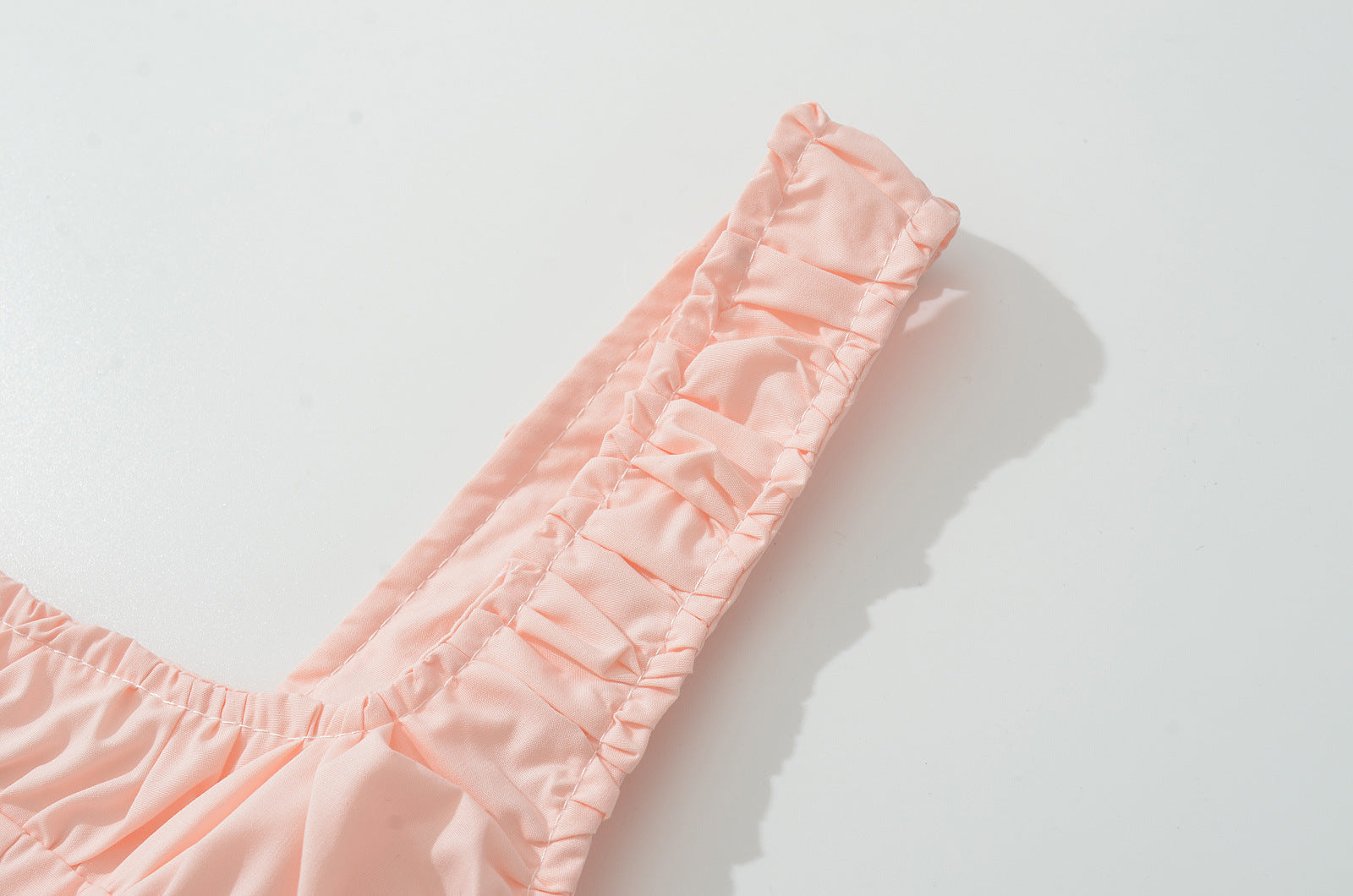 Ruffle Strap Gathered Fit-and-Flare Maxi Dress