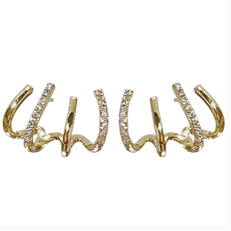 Pave Claw Stud Earrings