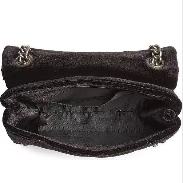 Aurelie Jeweled Velvet Chain Bag