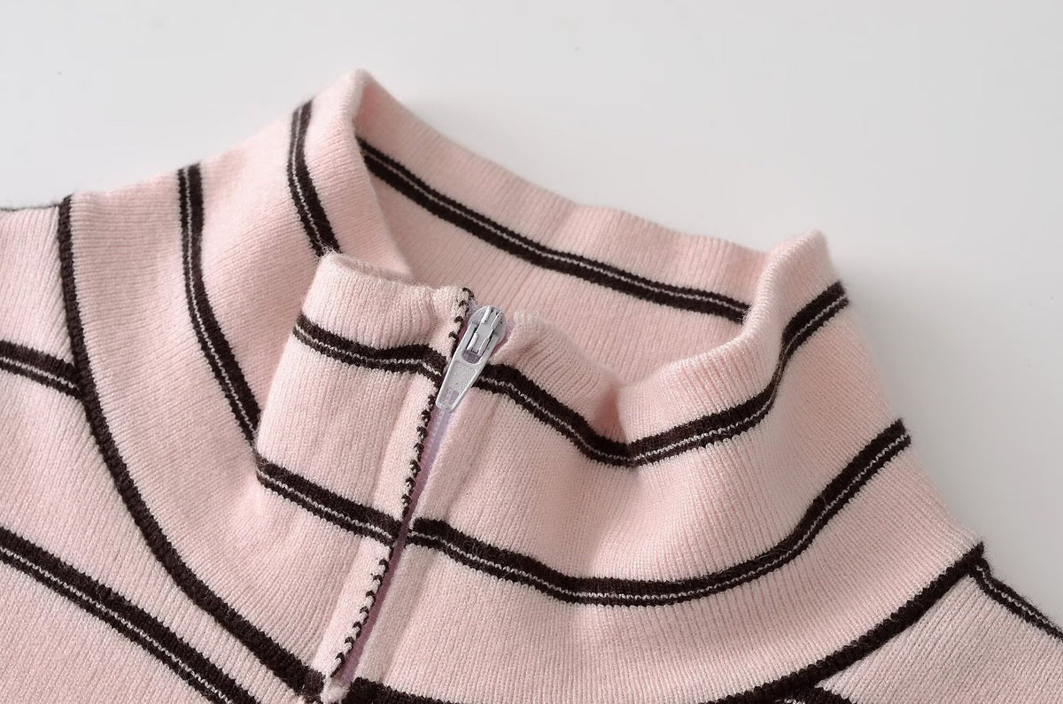 Hermione Striped Zip Knit