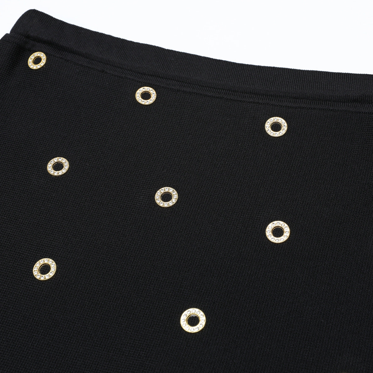 Ondine Gold-Stud Knit Tank and Asymmetric Skirt Set