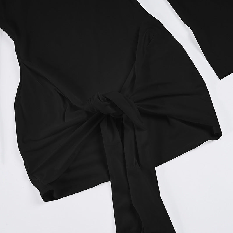 Isolde Draped One-Shoulder Mini Dress