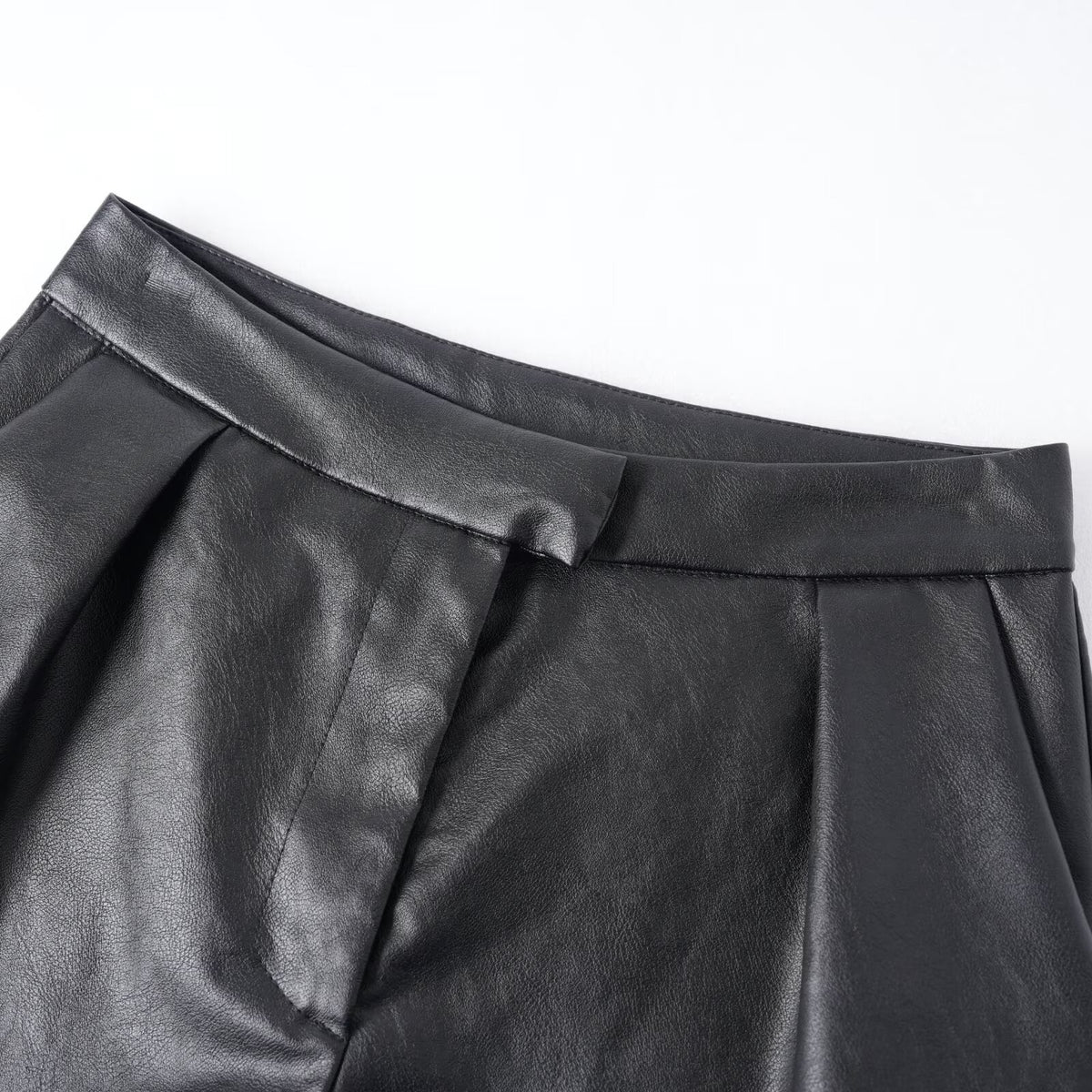 Nadia Faux-Leather Shorts