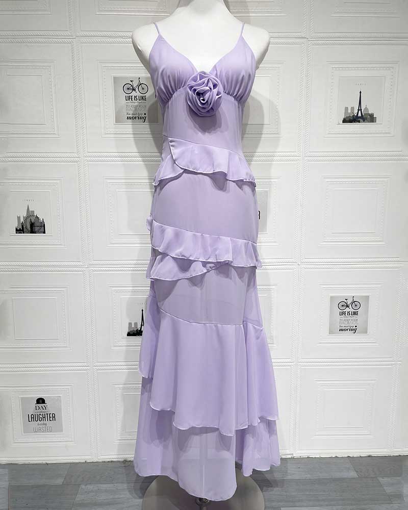 Elise Ruffle Maxi Dress