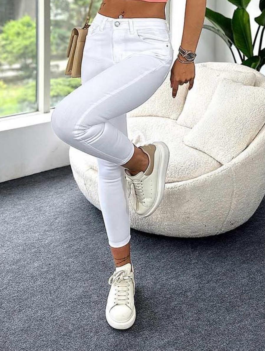 White Slim Jeans - MD Fashionwear