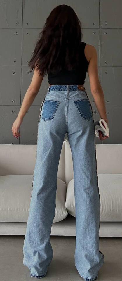 Inside Out Wide Jeans - MD Fashionwear