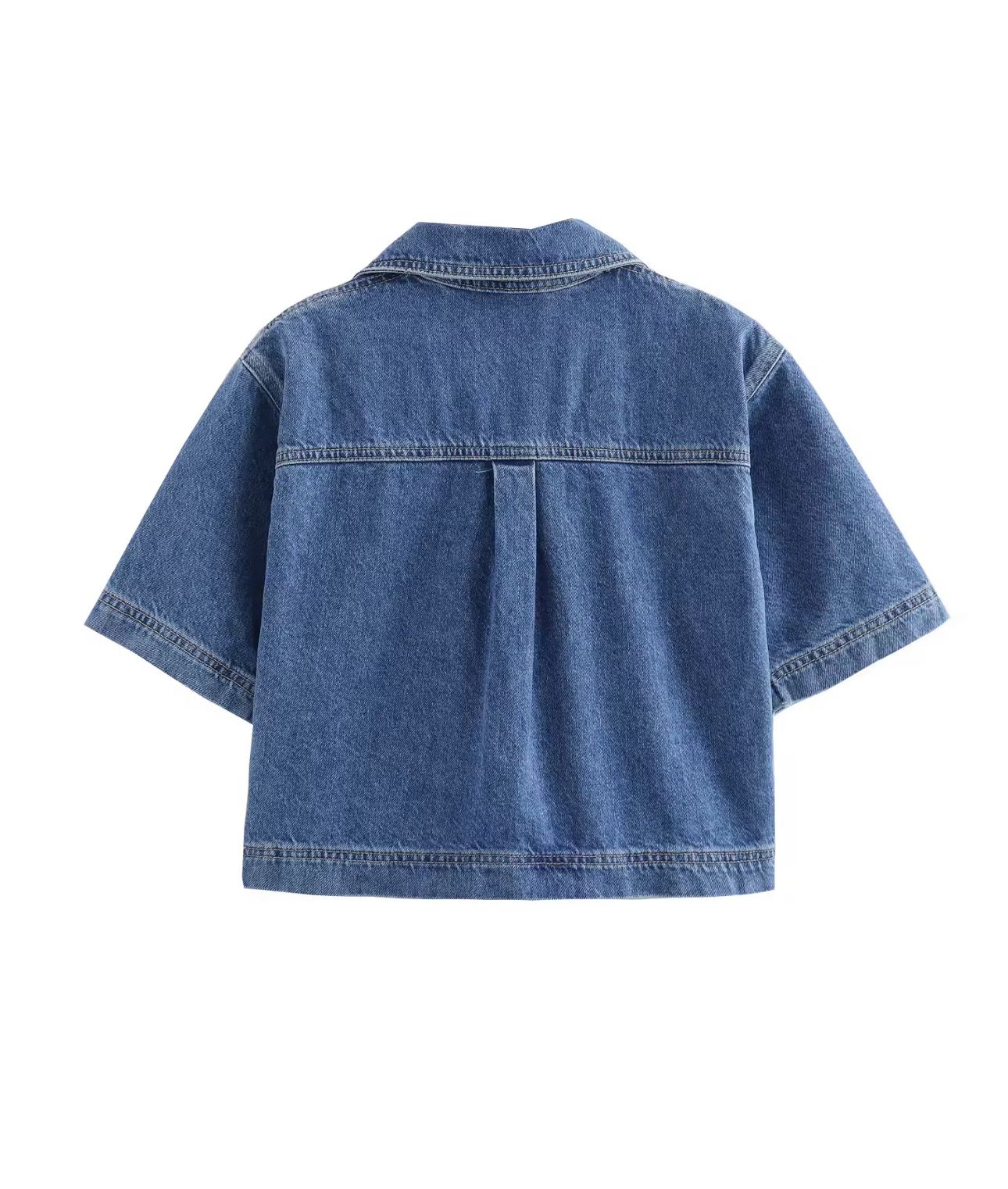 Denim skirt shorts set