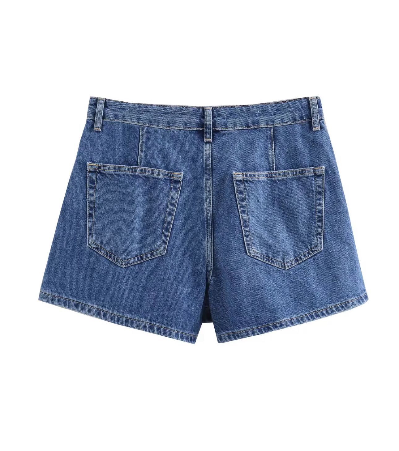 Denim skirt shorts set