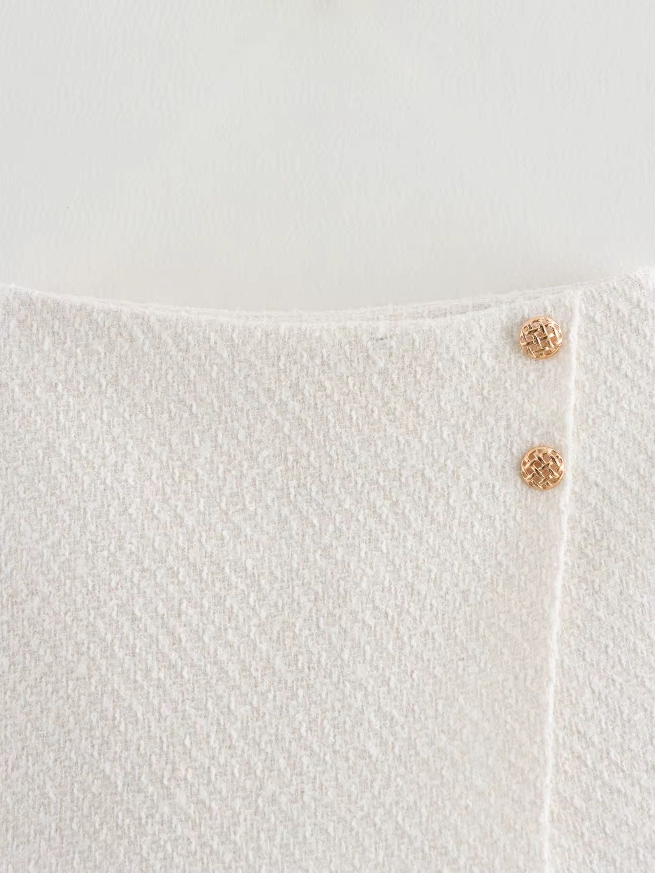 White pleated skorts