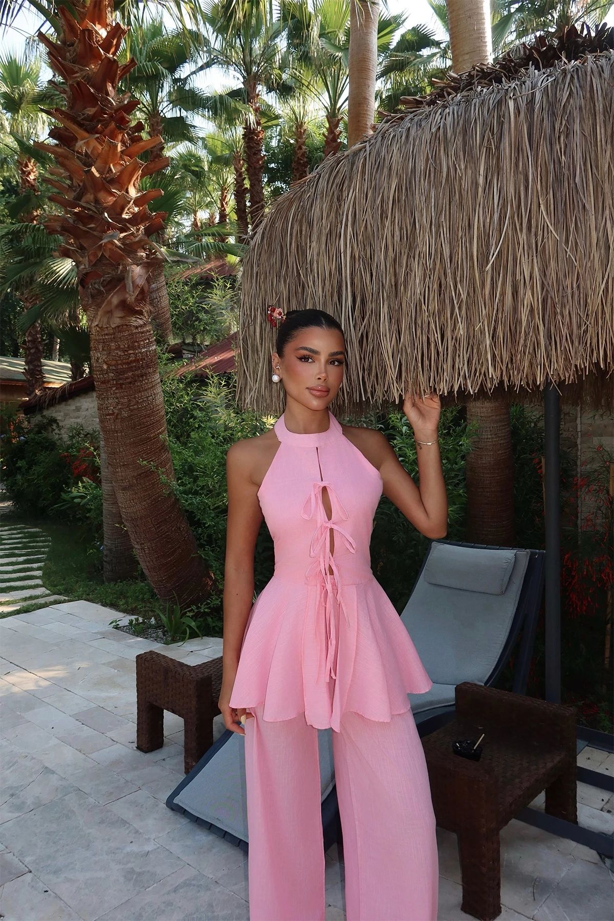 Pink trouser set