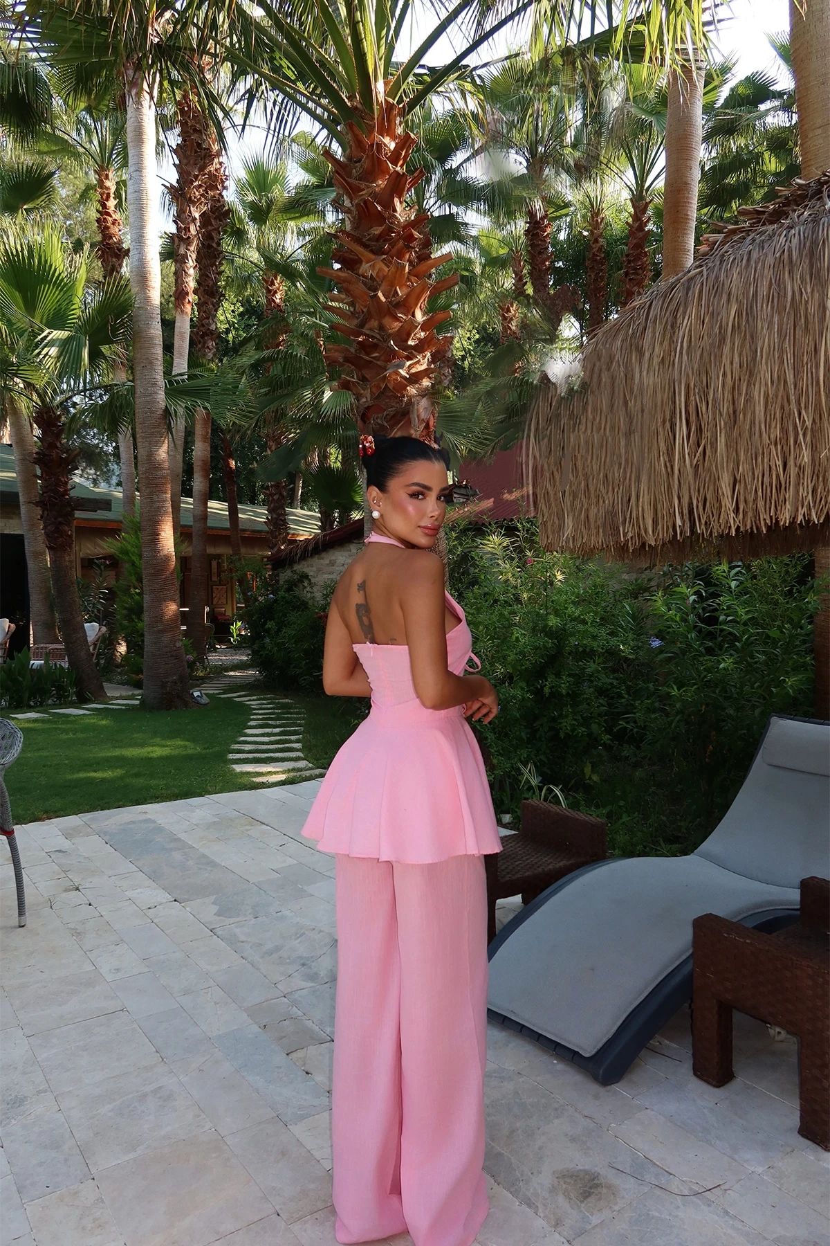 Pink trouser set