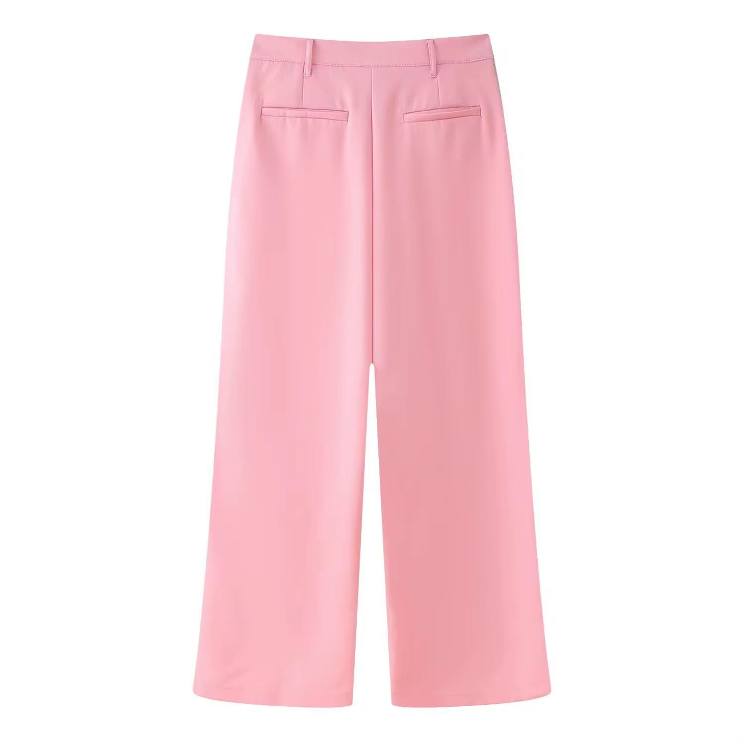 High waist pink trouser