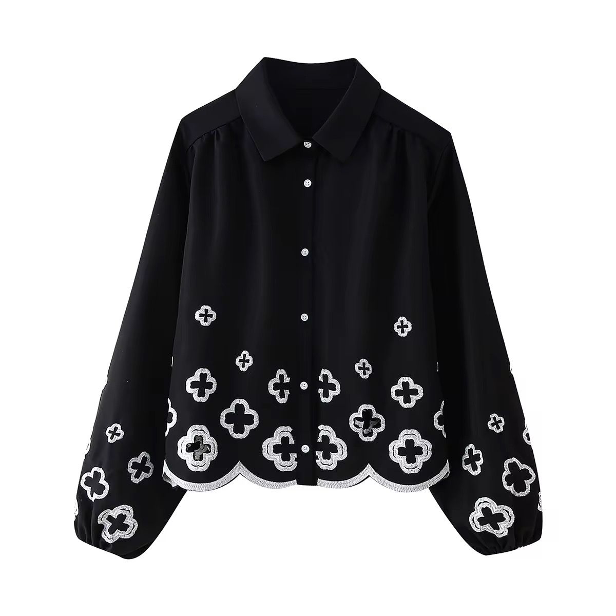 Flower embroidered set