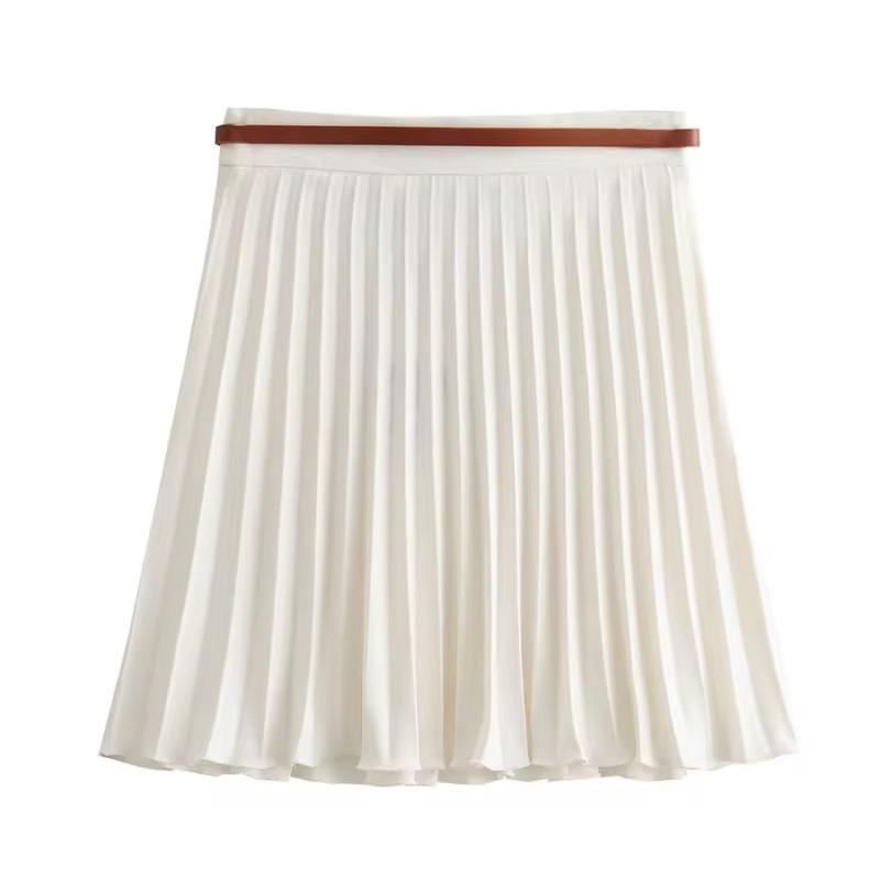 Polished Belted Skirt