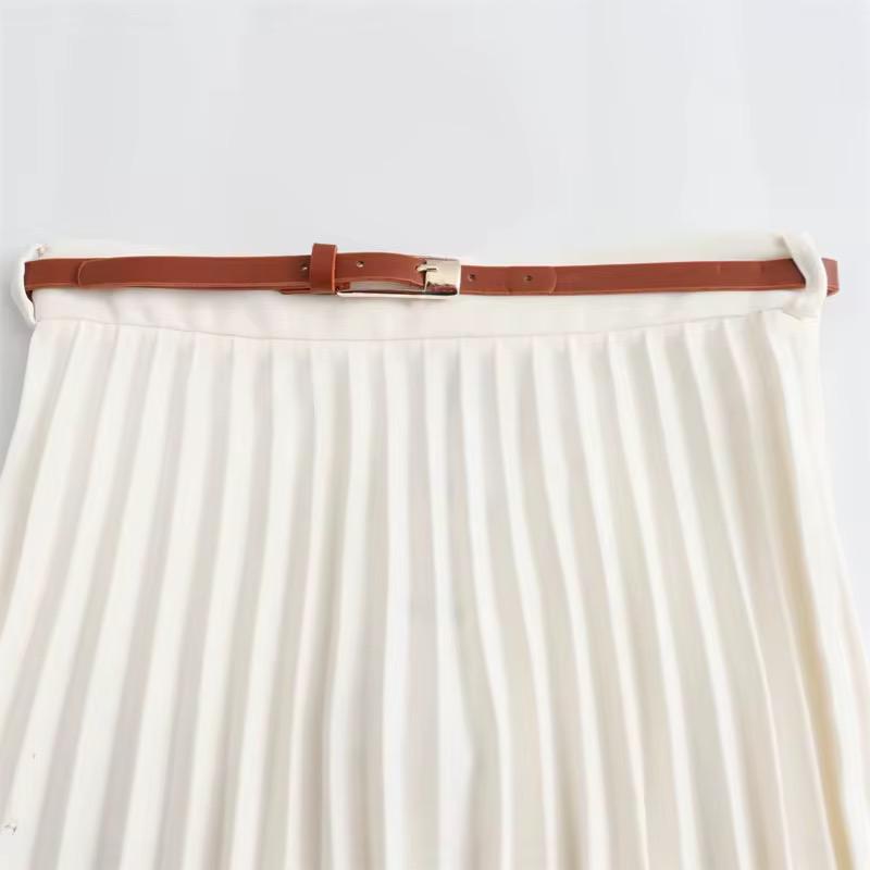 Polished Belted Skirt