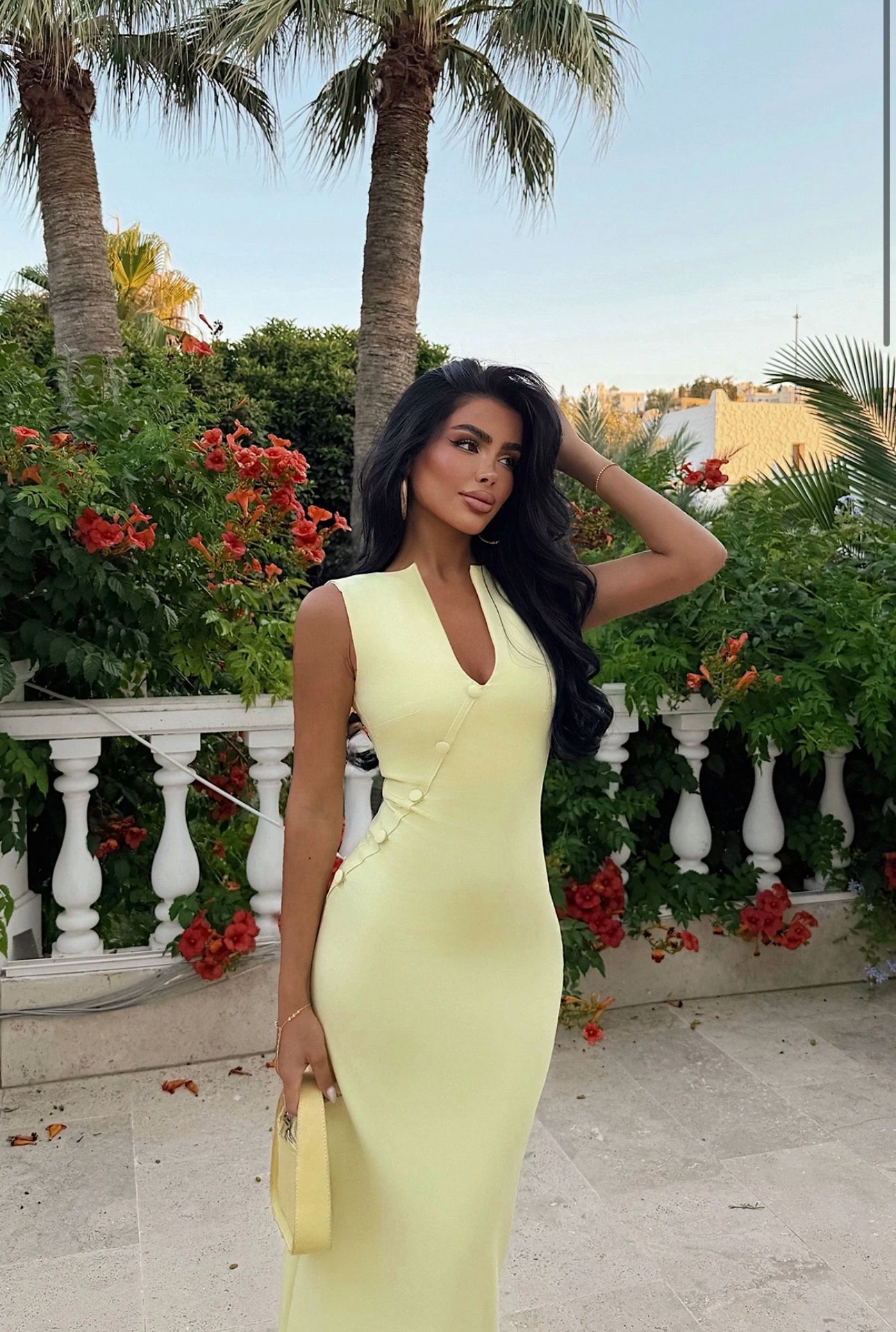 Button Midi Dress
