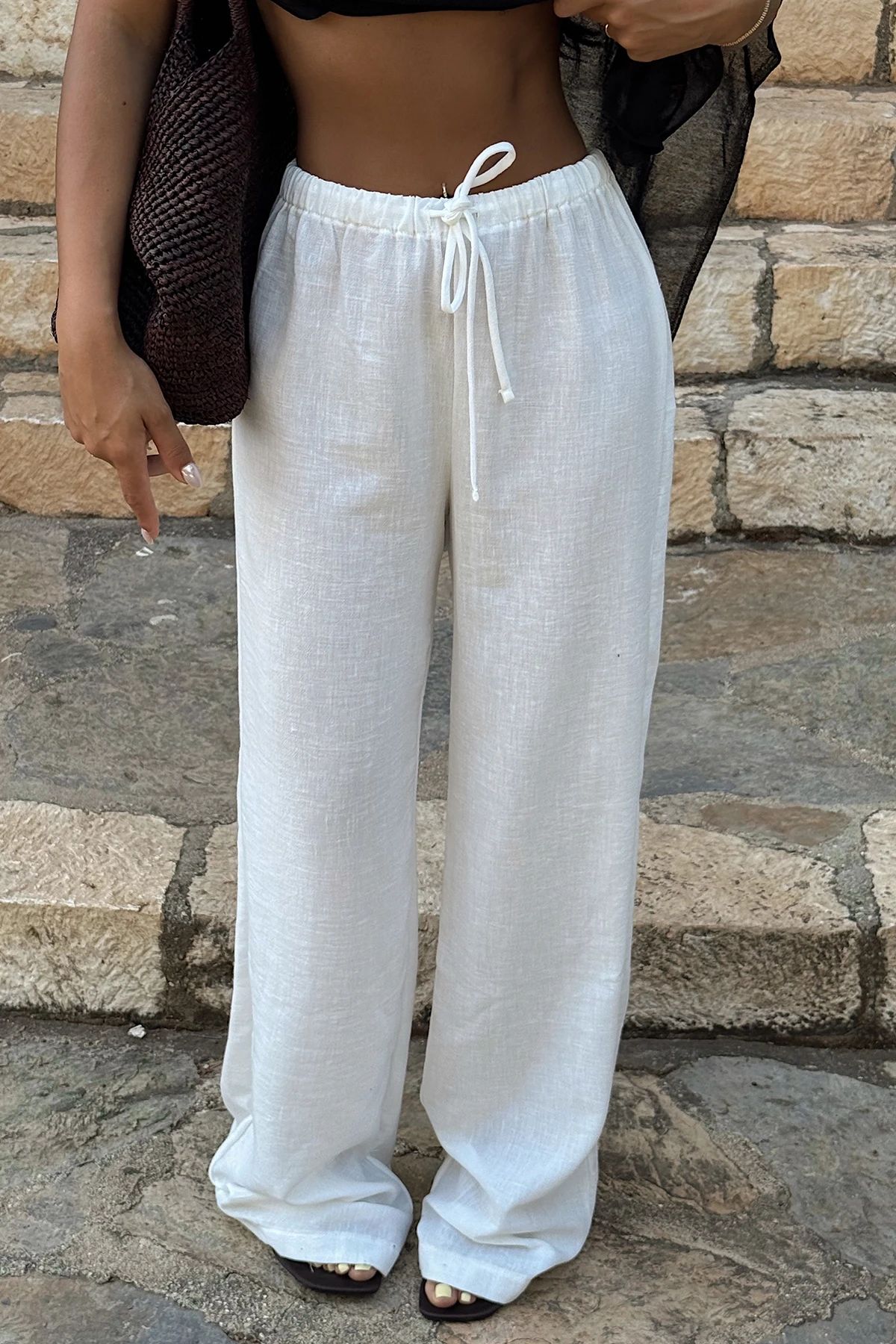 White Tied Trousers