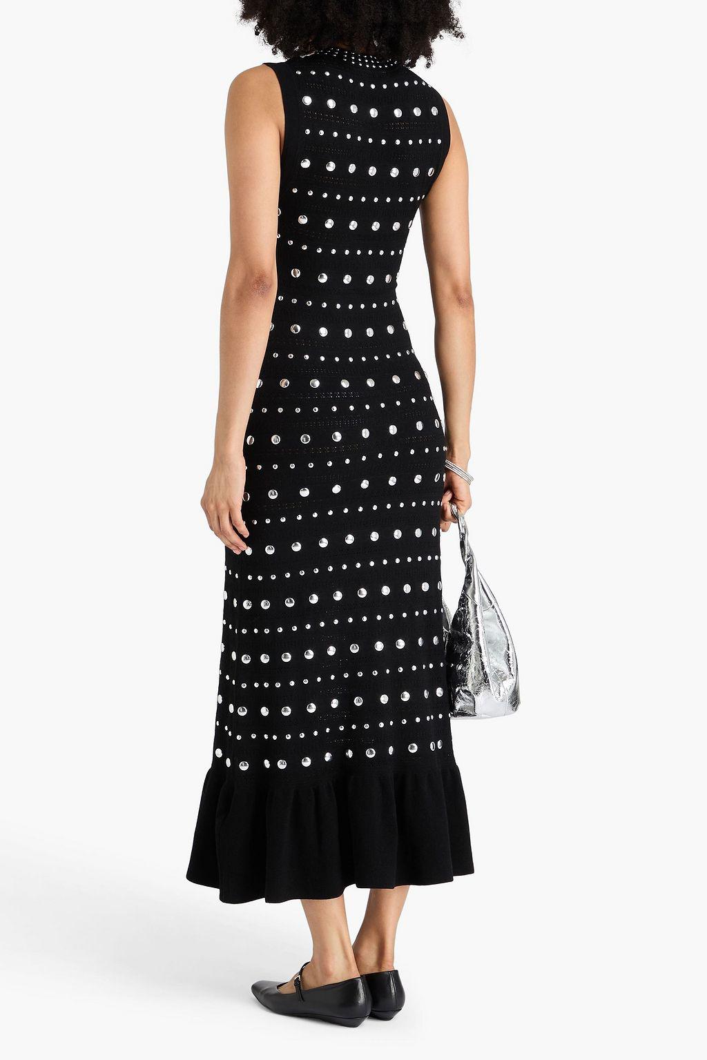 Crochet Knit Blend Midi Dress