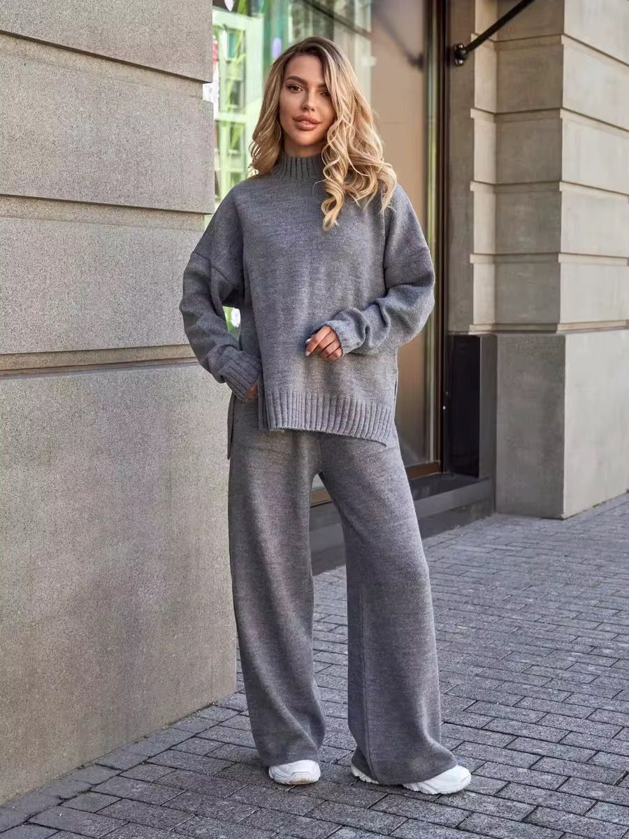 Turtleneck grey set