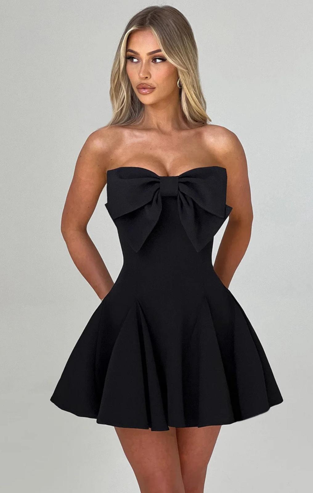 Strapless Front Bow Dress
