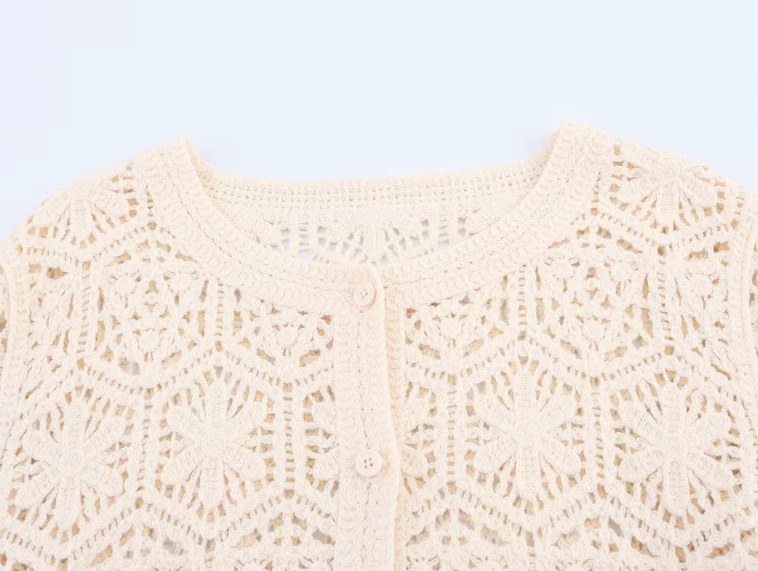 Crew neck cardigan