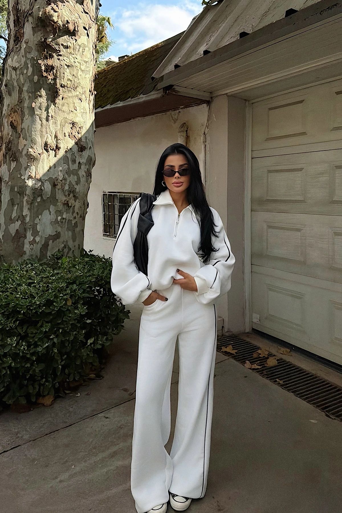 White Striped Tracksuit