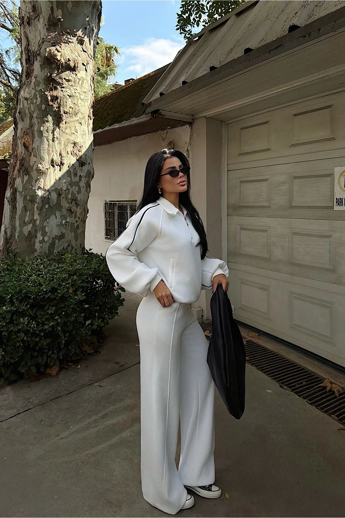 White Striped Tracksuit