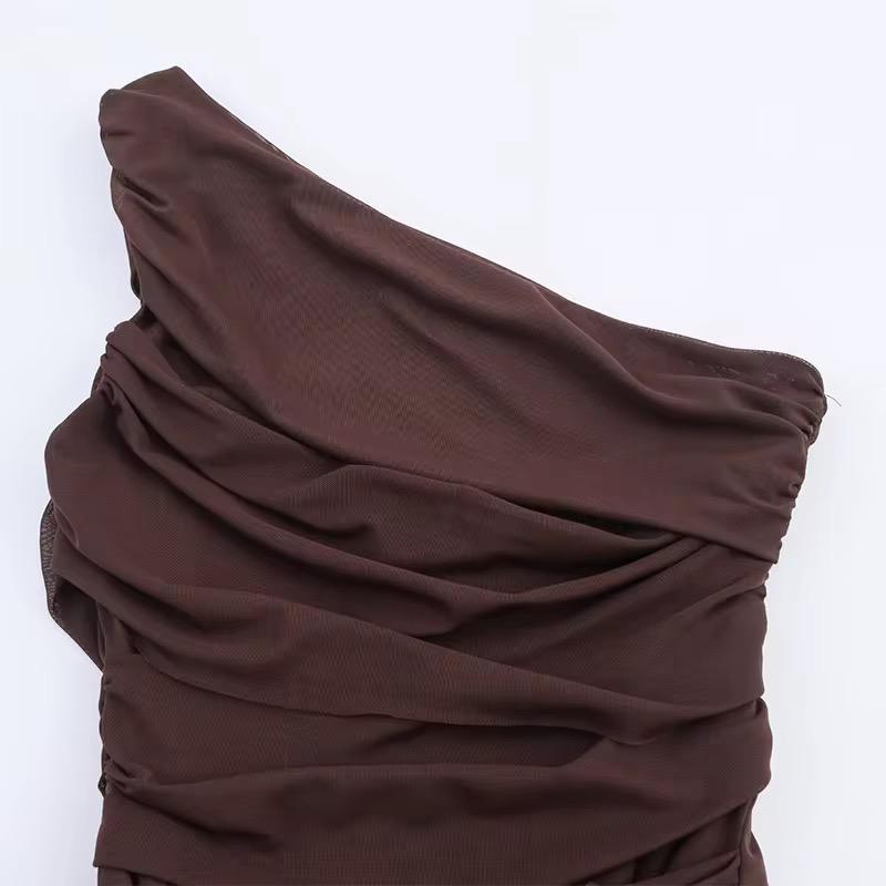 Draped One-Shoulder Bodysuit