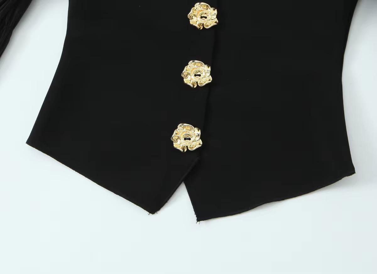 Royal Puff Sleeve Blouse