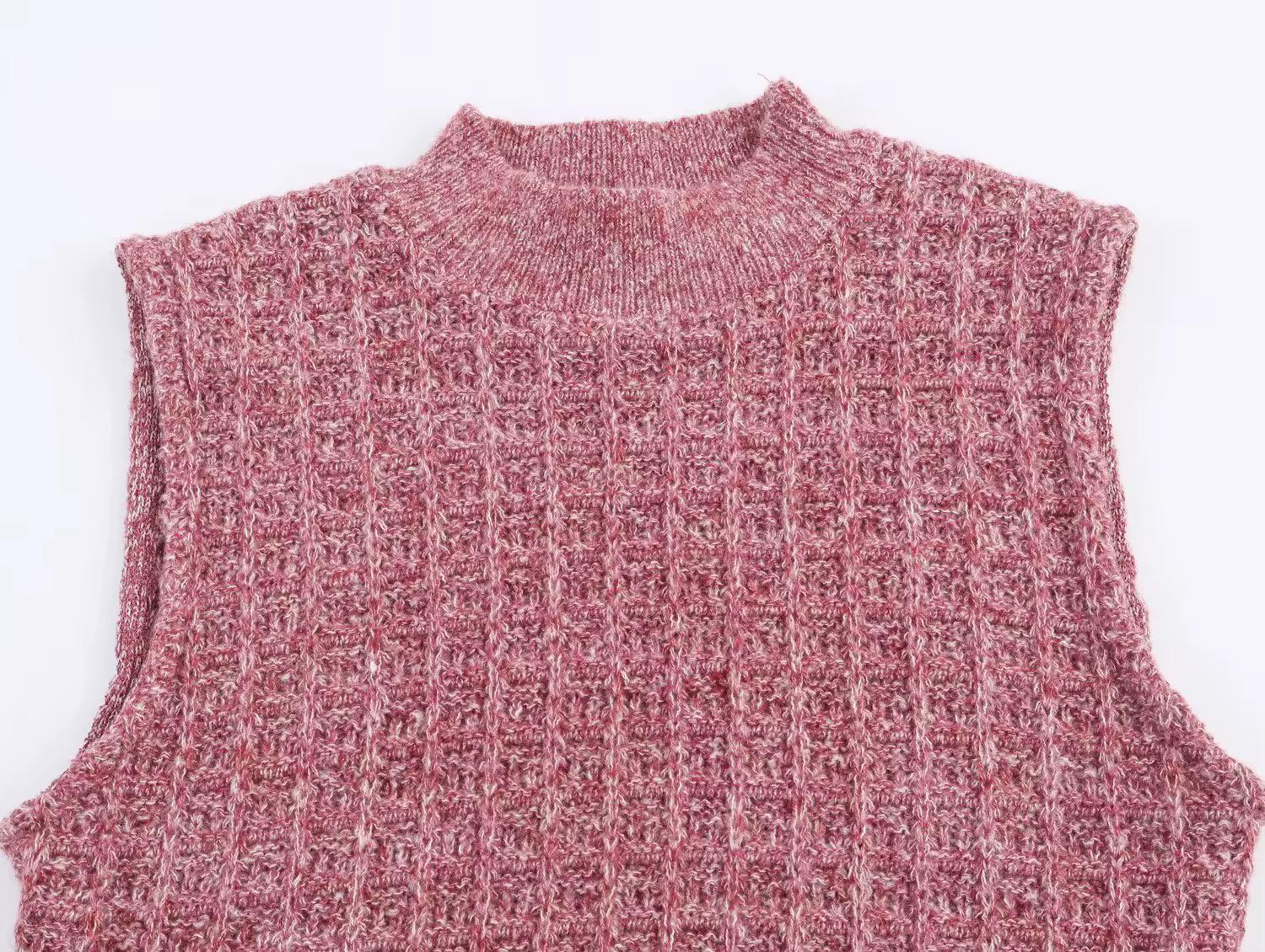 Textured Knit Sleeveless Mini Dress