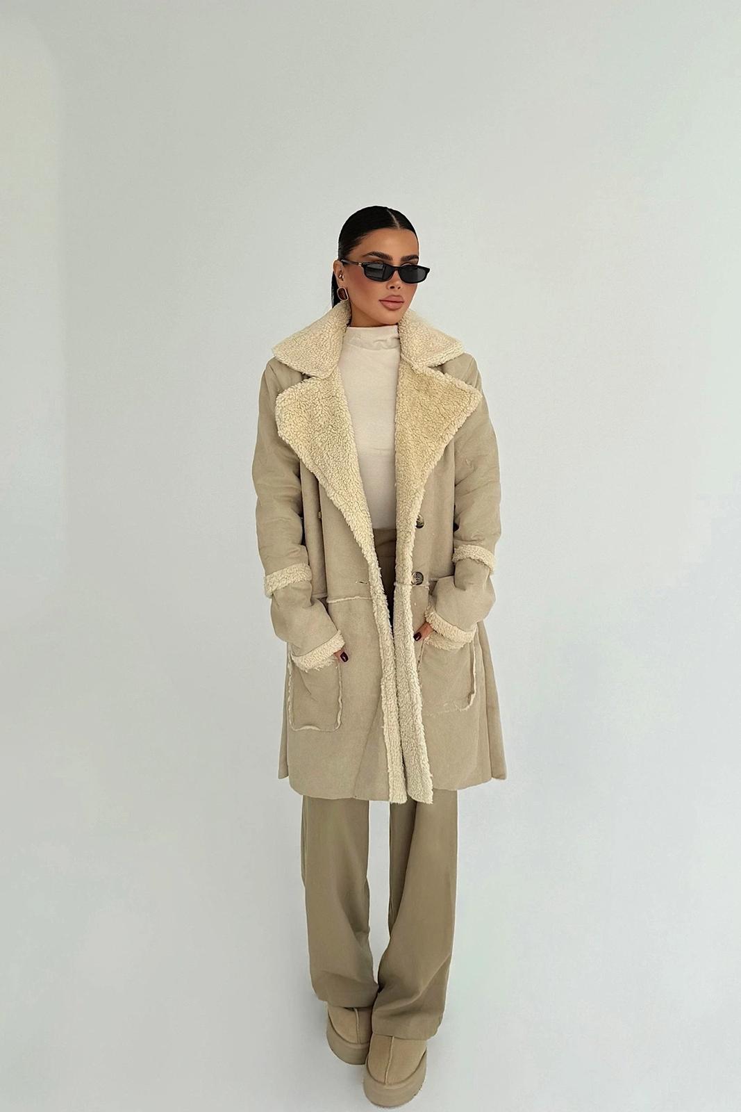 Cream Button Detail Jacket