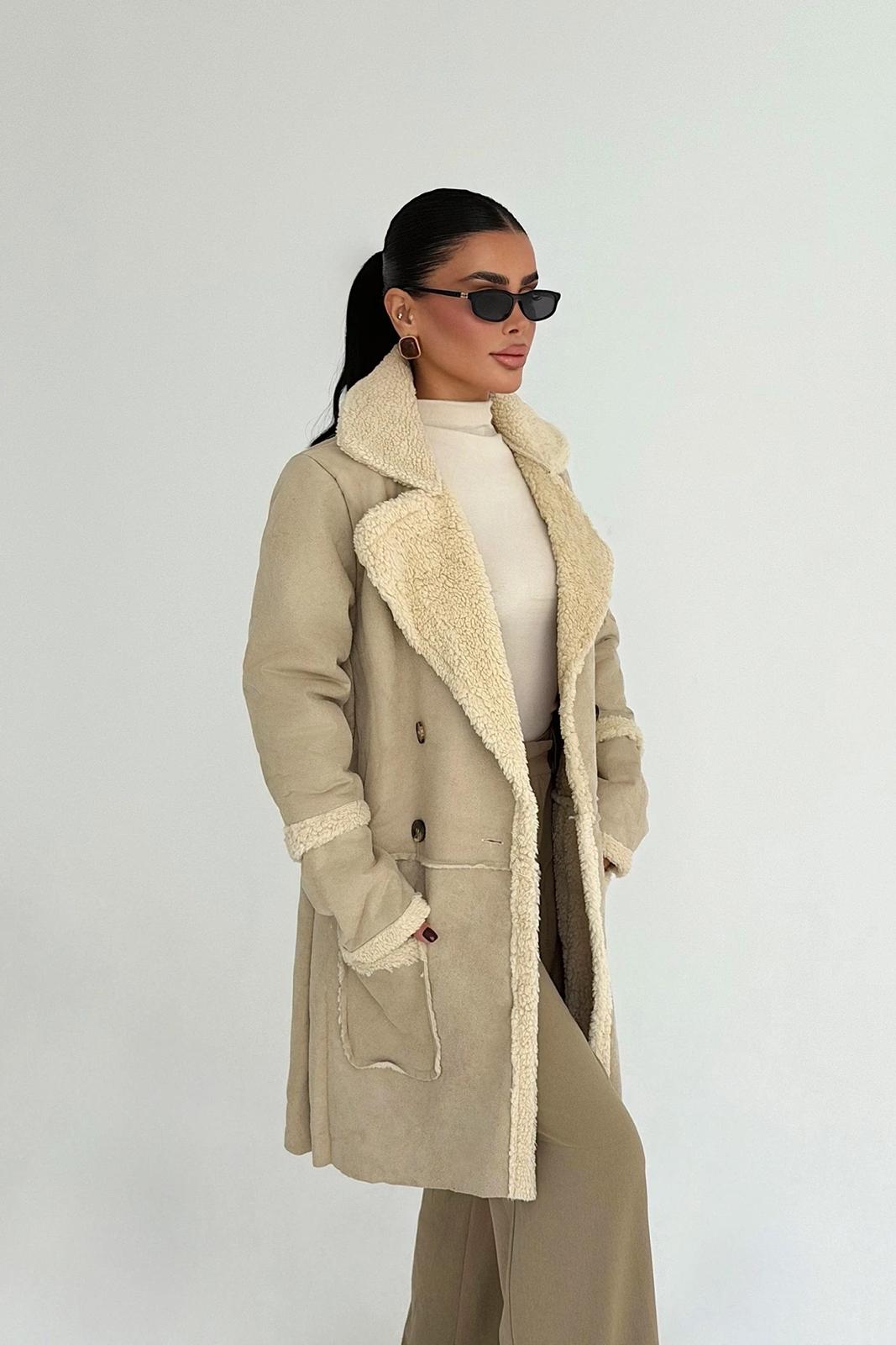 Cream Button Detail Jacket