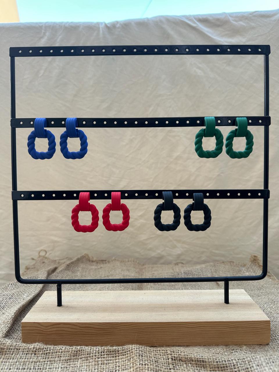 Twisted Geometric Earrings