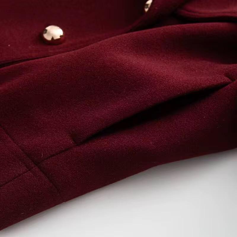 Chic Lapel Double-Button Short Coat